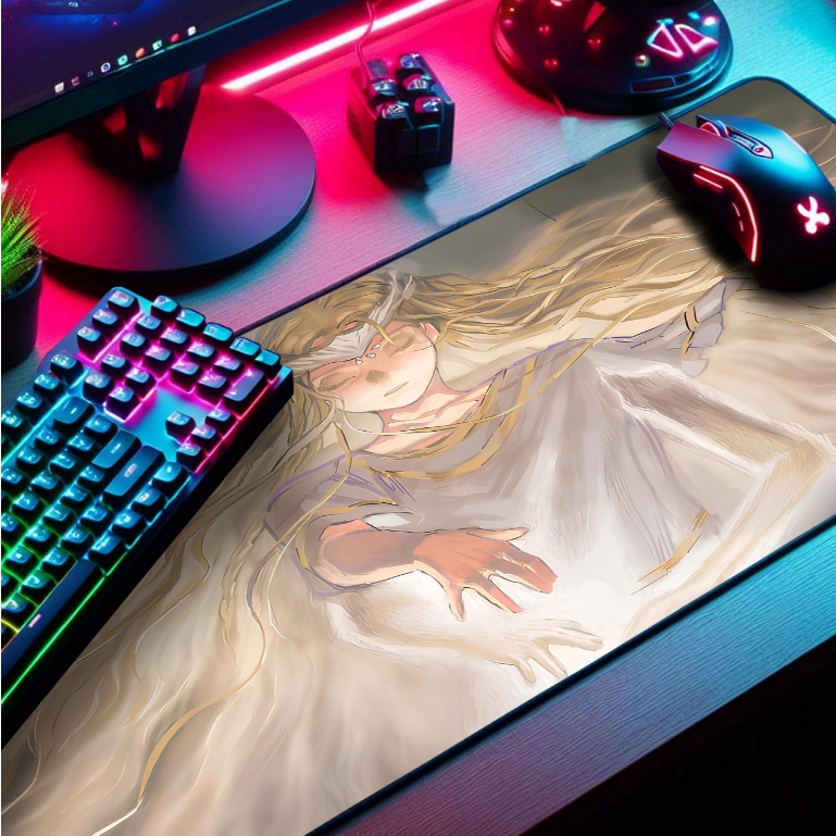 Mouse Pad Gamer p/ Desktop Borda Costurada Estampas Elden DLC 1