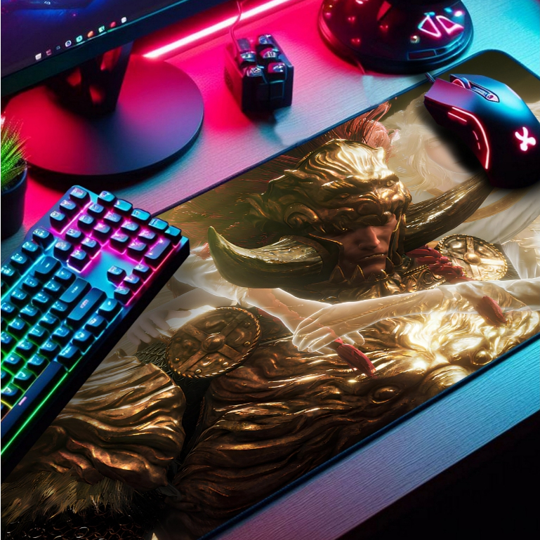 Mouse Pad Gamer p/ Desktop Borda Costurada Estampas Elden DLC 2