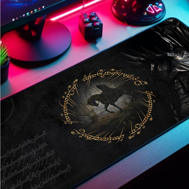 Mouse Pad Gamer P/ Desktop Borda Costurada Estampa Senhor Dos Anéis