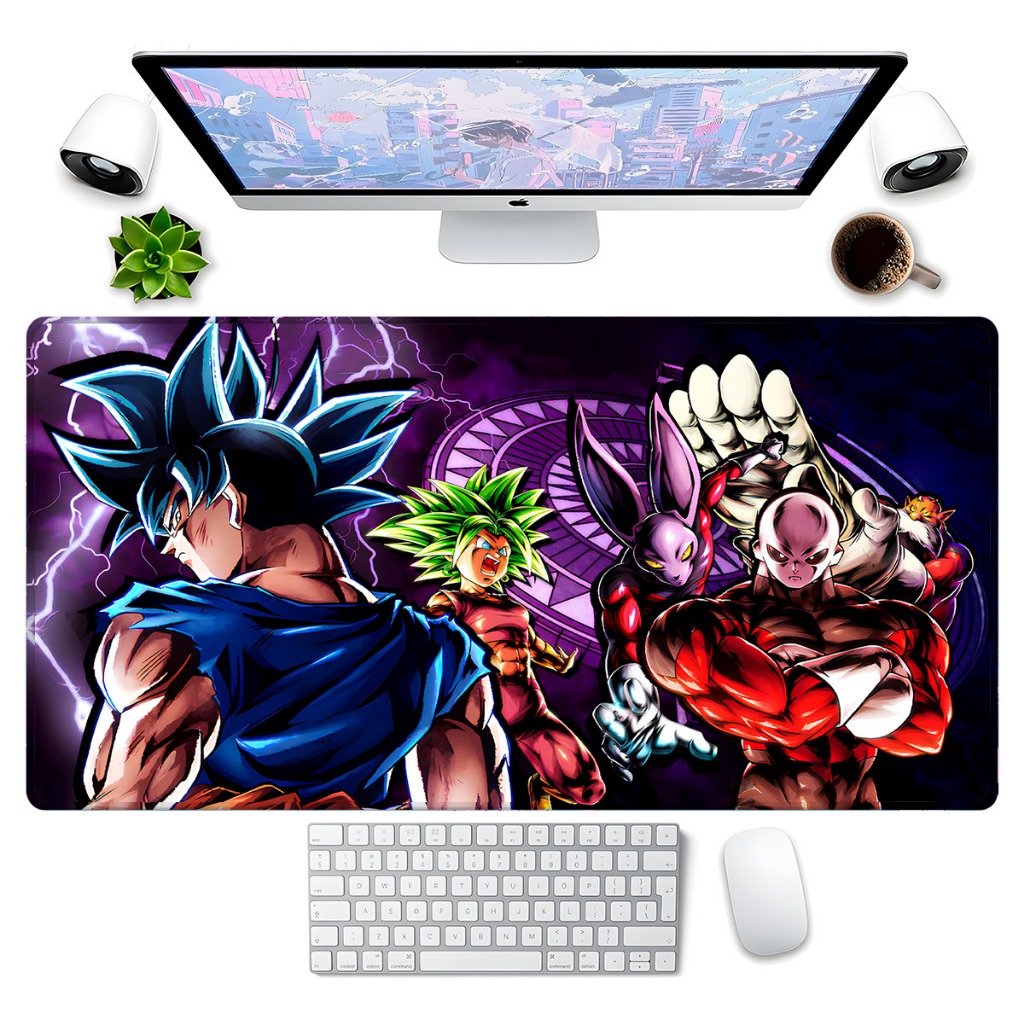 Mouse Pad Gamer DBZ 70x35cm P/Desktop Borda Costurada 4743