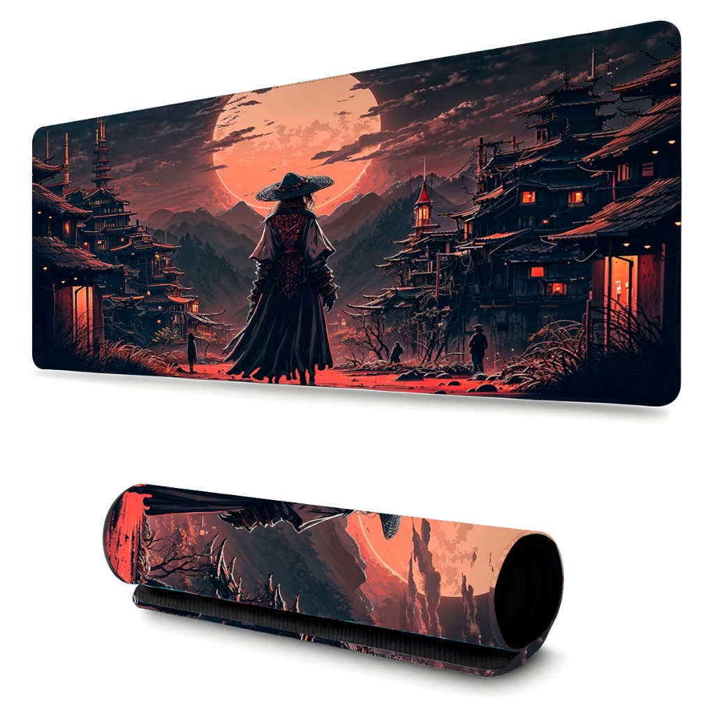 Mousepad Speed Gamer Para Desktop 70x35cm Estampado Samurai 1961