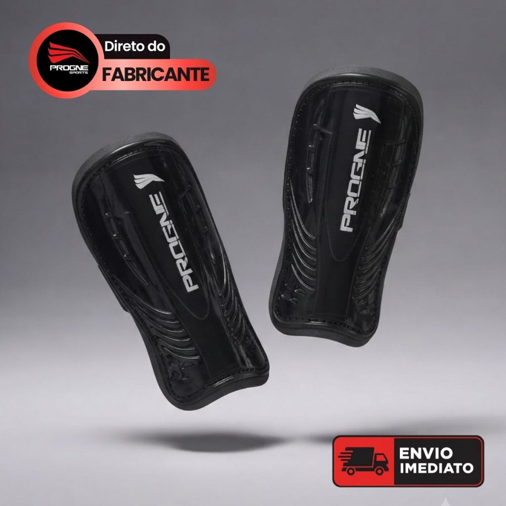 Caneleira Futebol Profissional Sem Tornozeleira Pegasus Progne Sports - Proteção Campo Futsal Society Adulto