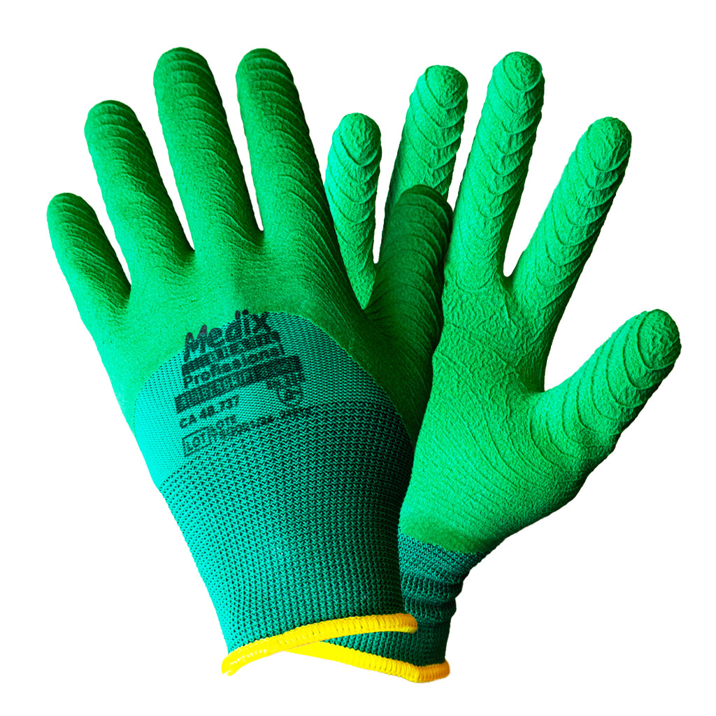 Luva Pégasus Látex Medix Corrugado Verde Coleta Pedreiro Epi Cor Verde Ca  48737