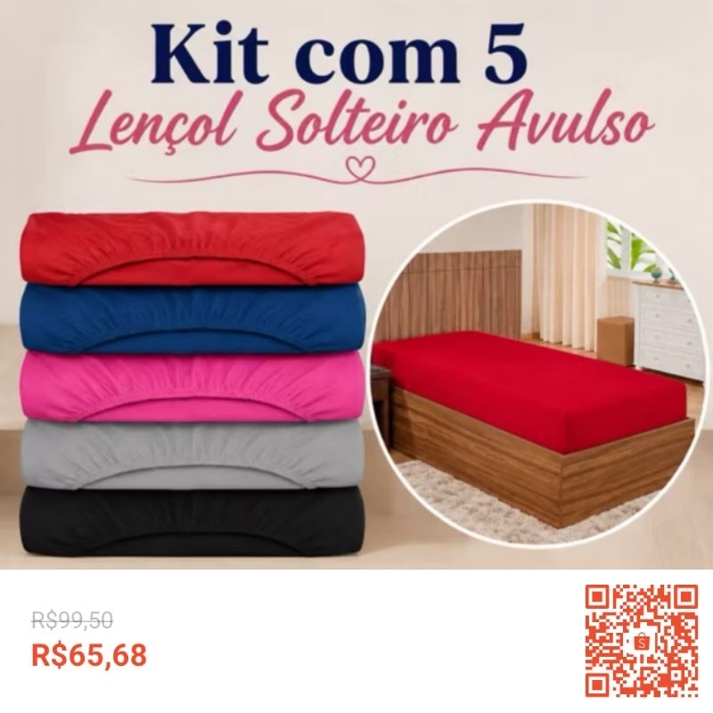 Lençol Avulso Com Elástico Cama Casal Microfibra 170 Fios Diversos Tamanhos