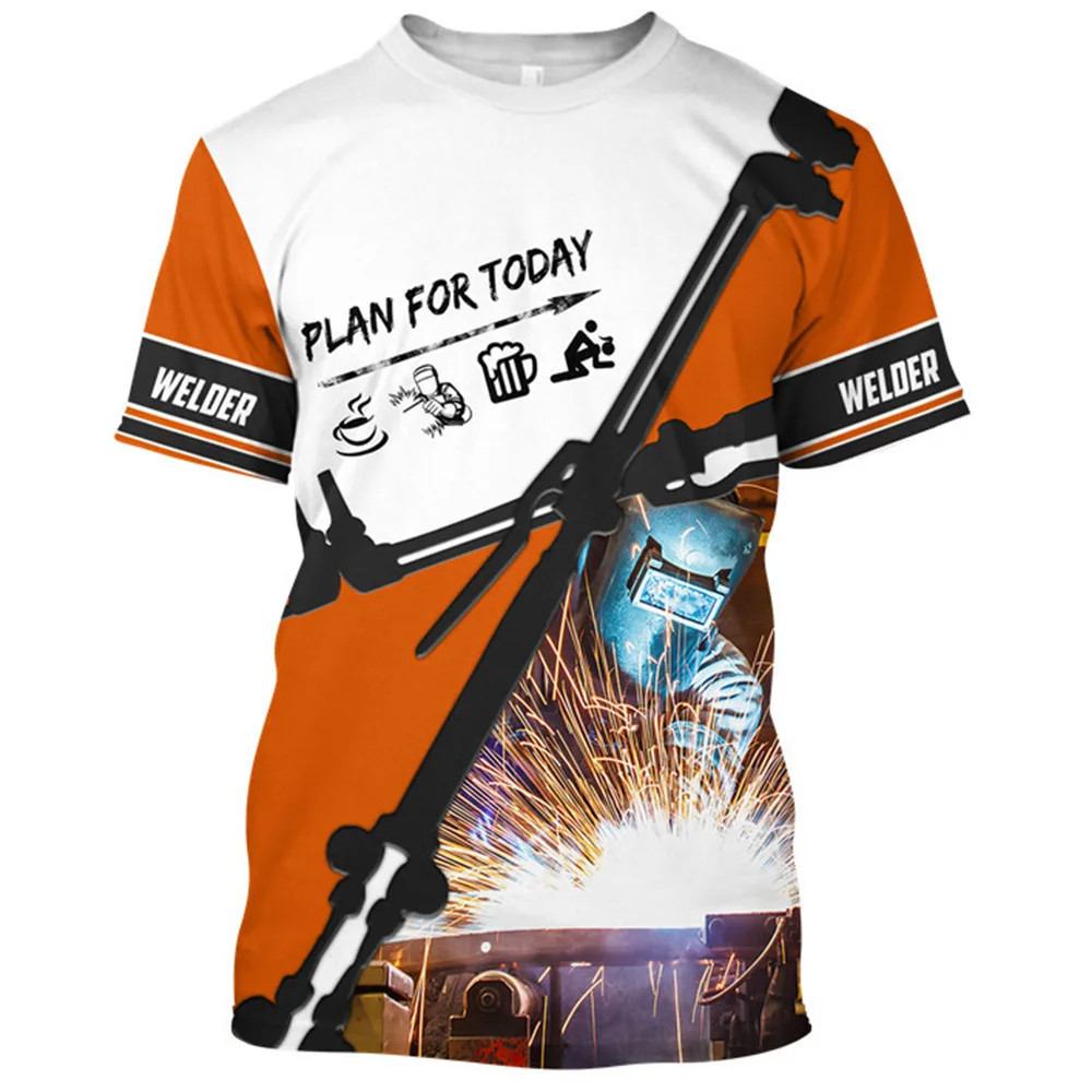 Camiseta Masculina Com Tema De Carreira , Gola Redonda , Eletricista , Lineman , Uniforme De Alta Altitude , Trabalho ,