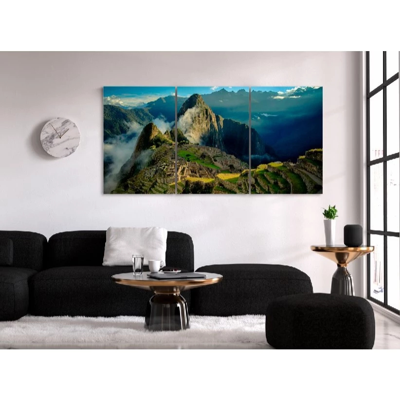 Quadro Decorativo Paisagem Peruana Montanhas Cultura Andina Tradição Natureza Vilarejo Altitude