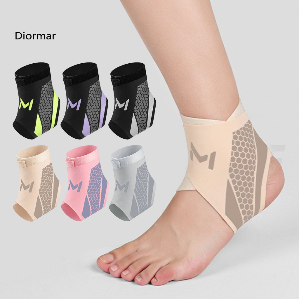 Breathable Ankle Brace Support 1 or 2 Pcs for Men Women Sprained Compression Sleeve Foot Wrap for Plantar Fasciitis Tend
