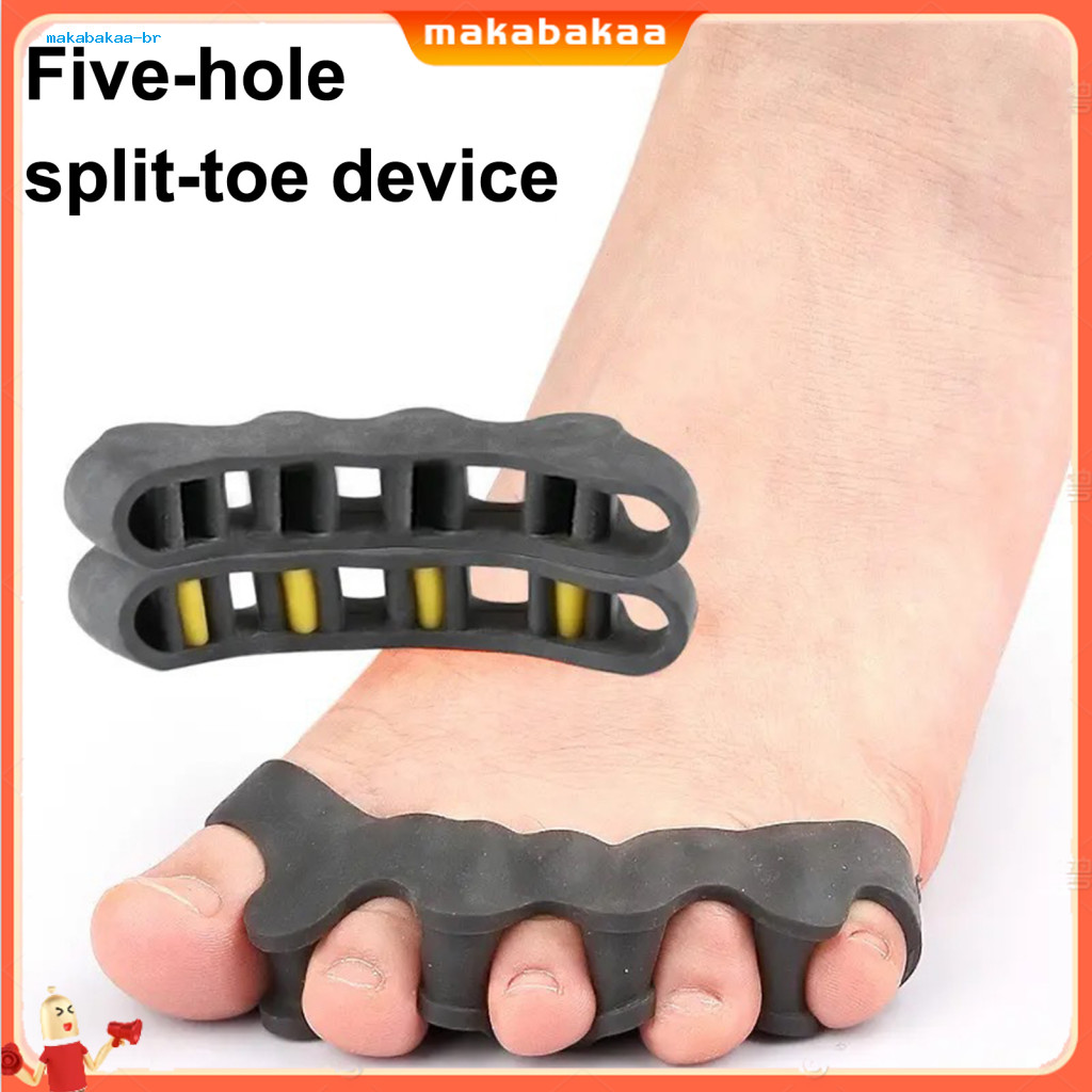 1 Pair Adjustable Toe Separator Foot Corrector Soft Elastic Bunion Relief Spacer for Hammer Toes Breathable Five-hole De