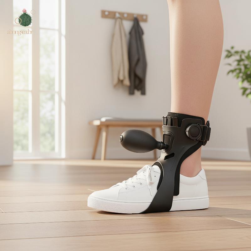 abongsea Órtese Ajustável Para Pés No Tornozelo AFO Drop Foot Brace Suporte Macio A Pele Uso Noturno Correção De Posição