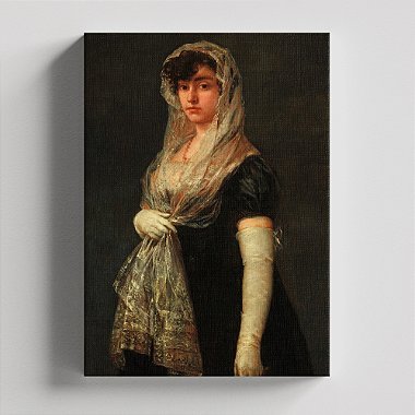 Quadro Canvas Young Lady Wearing a Mantilla and Basquina Borda Infinita 60x90cm