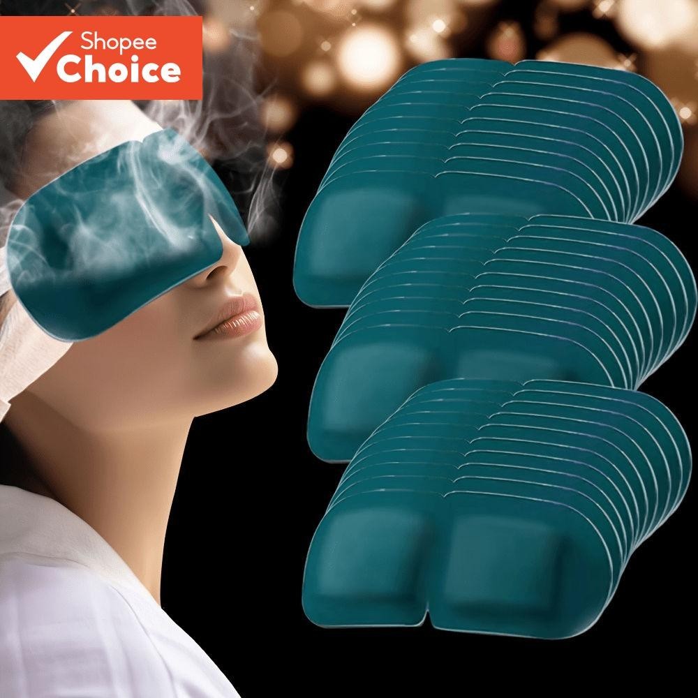 Conjunto De 10/20 Unidades Máscara Para Os Olhos A Vapor De Luteína Com Compressa Quente Aliviar Fadiga Ocular Melhorand