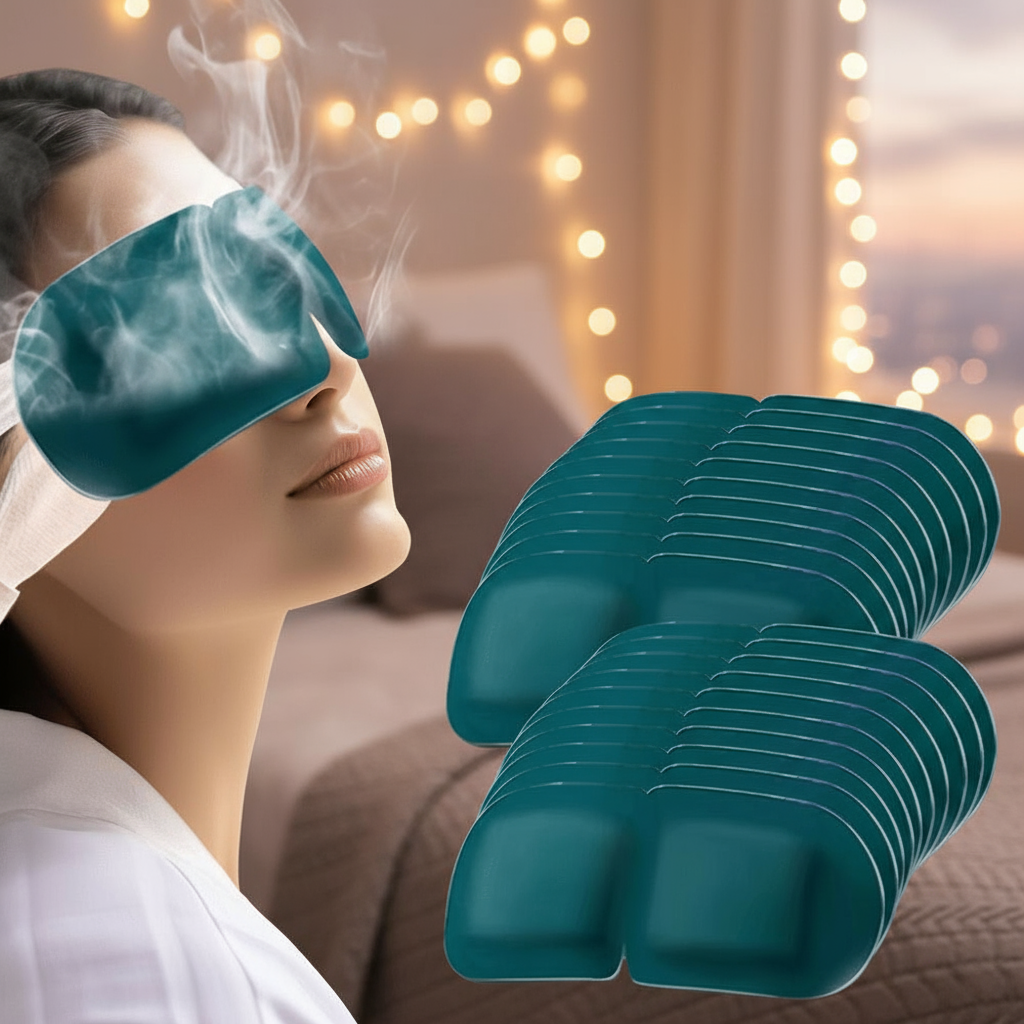 10/20Pçs Conjunto de Máscaras de Olho com Compressa Quente a Vapor de Luteína Alivia a Fadiga Ocular Melhora a