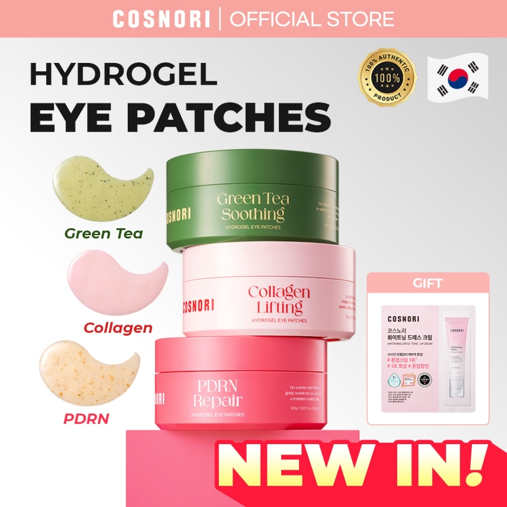 Tapa-Olhos De Hidrogel COSNORI (Chá Verde , Colágeno , PDRN)