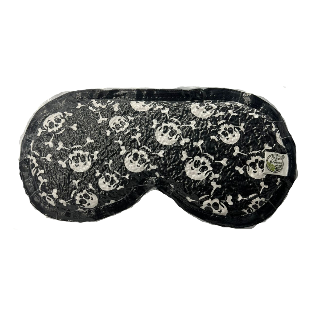 Mascara Tapa Olho Ervas Terapeuticas Aromaticas Caveira Preta