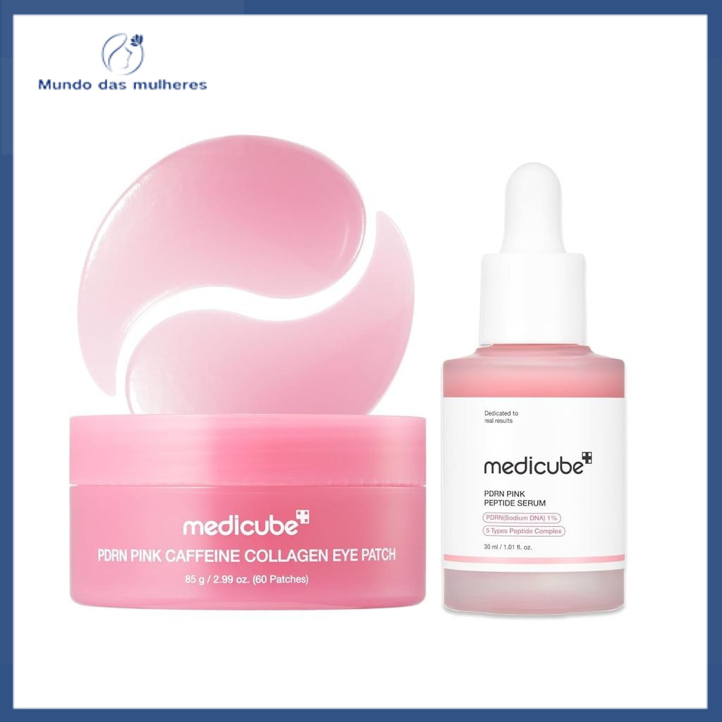 Medicube PDRN Pink Peptide Serum 30ml& PDRN Pink Caffeine Collagen Eye Patch 85g
