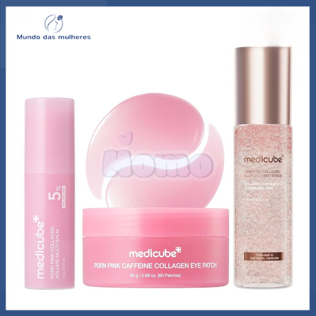 [NEW] Medicube PDRN Pink Caffeine Collagen Eye Patch 85g&Collagen Volume Multi Balm 10g&Glow Jelly Mist Serum
