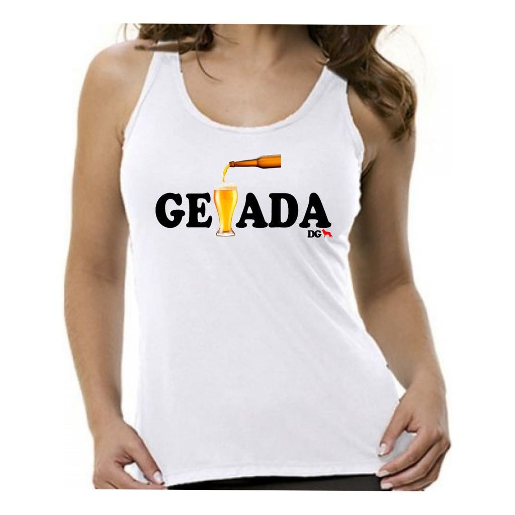 Camiseta Regata Feminina Abada Carnaval Cerveja Gelada Festa
