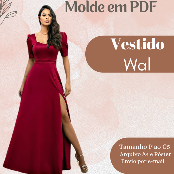 MOLDE EM PDF VESTIDO WAL