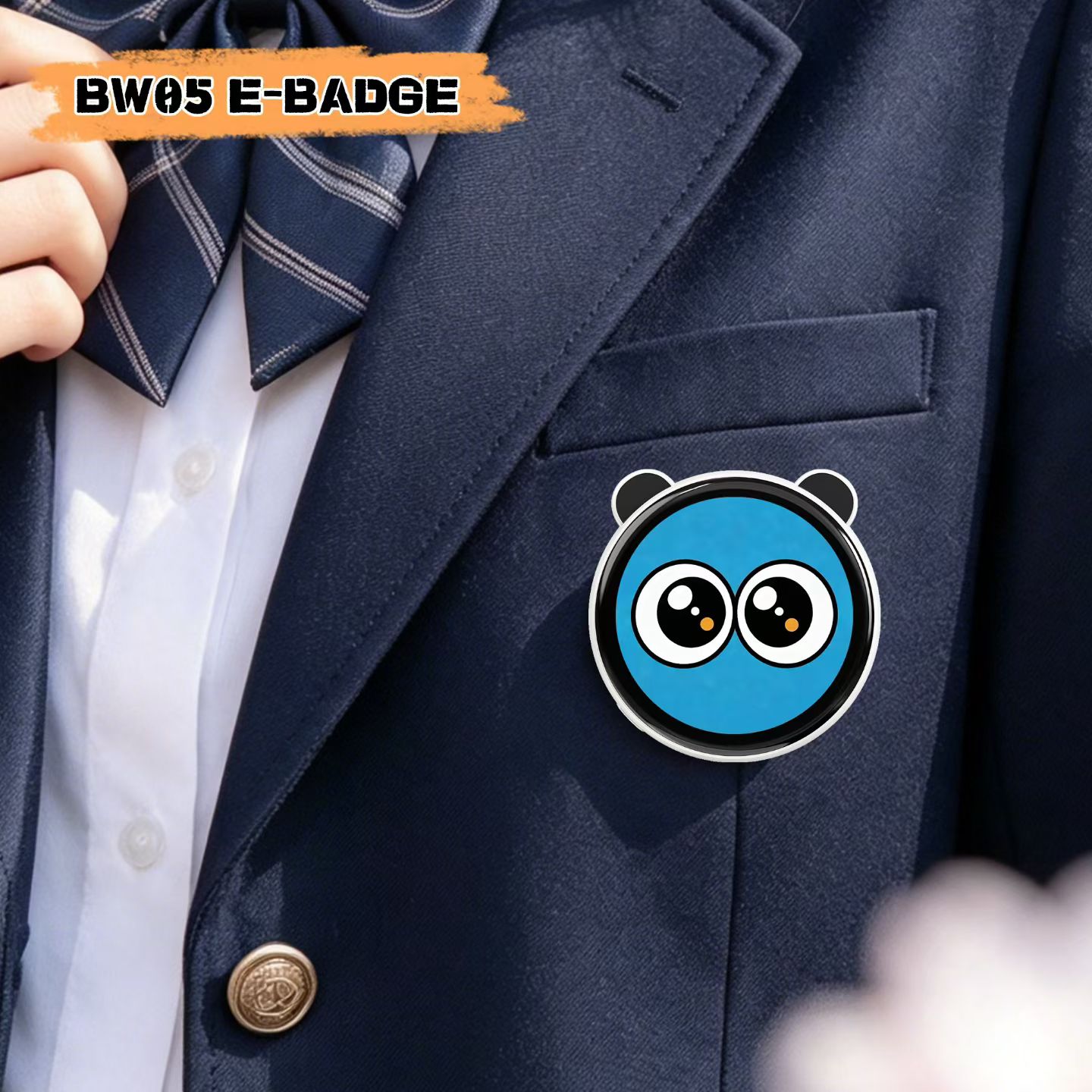 DianLiangSi BW05 Crachá Magnético E-Badge Traseiro em Tempo Real, Controle Remoto Bluetooth para Selfie, Anime, Kpop,