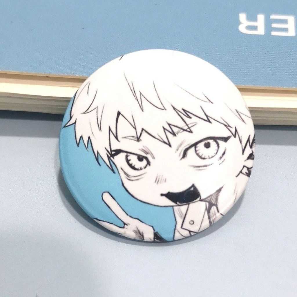 Anime The Summer Hikaru Died Pin Badge Conjunto De 2 Peças Yoshiki Preto Branco Desenho De Linha Em Quadrinhos Broche De