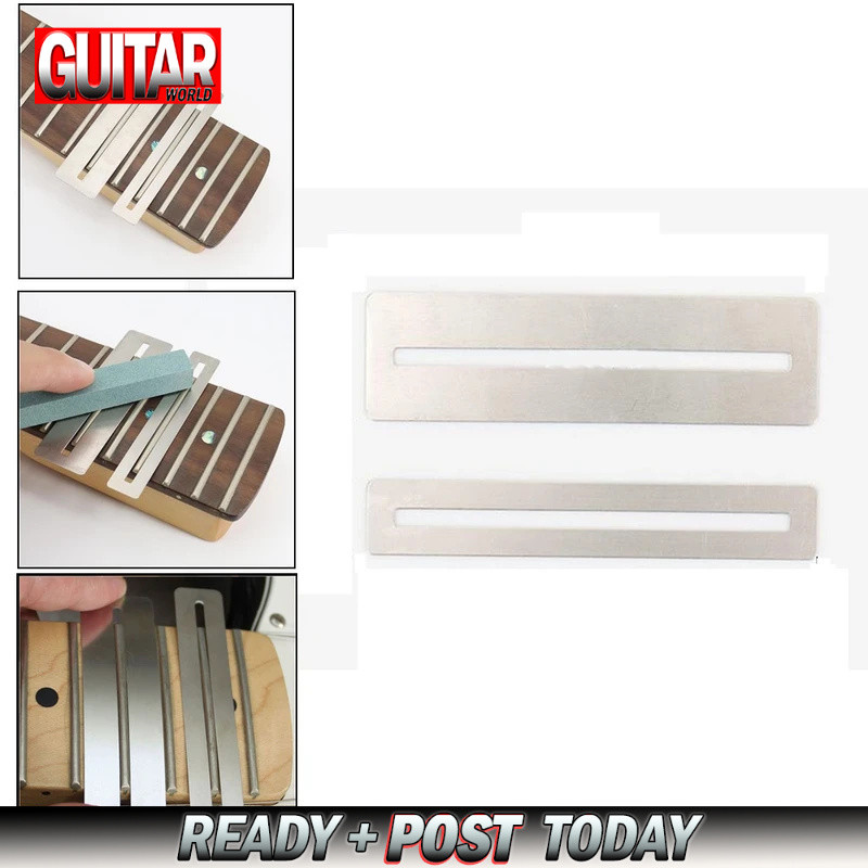 2 Pçs Guitarra Fretboard Guarda Fingerboard Protetor Ferramenta Para Baixo Luthier Ferramentas De Aço Inoxidável