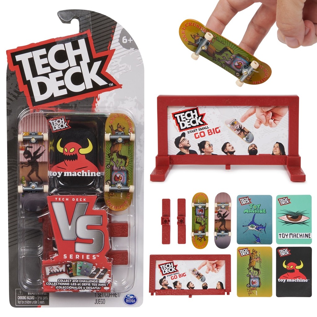 Skate De Dedo Tech Deck Versus Fingerboard Original Com Obstáculos E Acessórios - Sunny