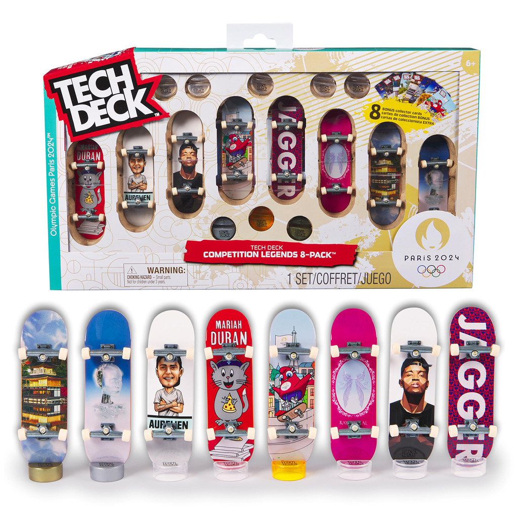 Tech Deck Kit 8 Skate De Dedo Competion Legends Fingerboard Profissional - Sunny