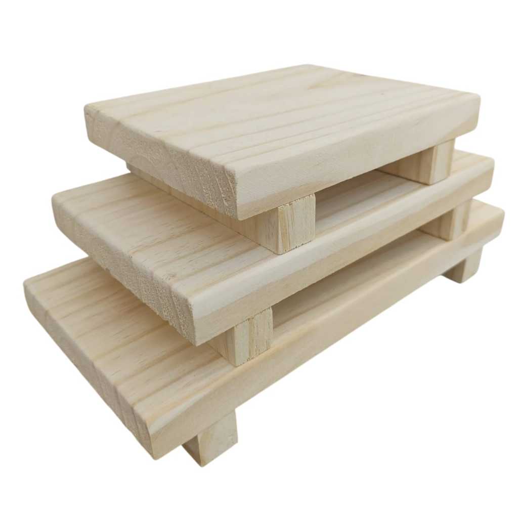 TRIO STAND EXPOSITOR  EM PINUS PARA BUFFET, FINGER FOOD, DOCINHOS, SALGADOS, FRIOS, FESTAS, COFFE BREAK