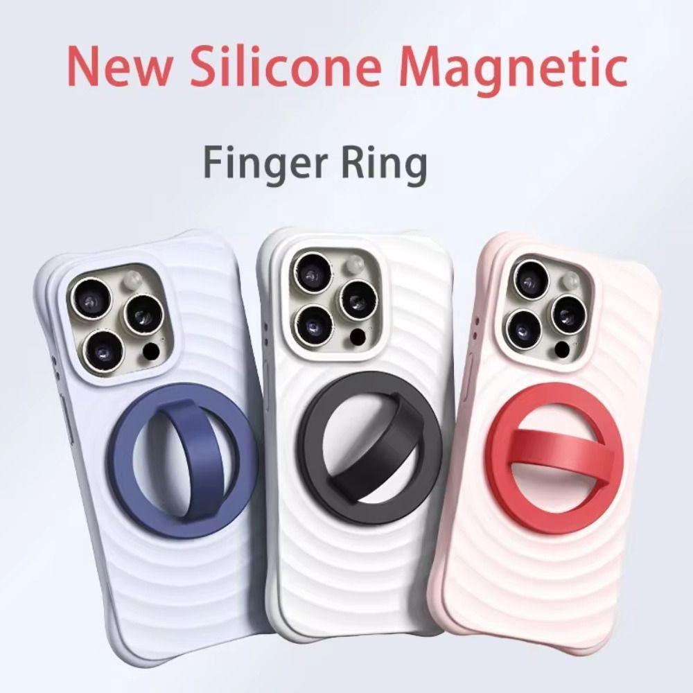 Suporte De Anel De Dedo CHINK , Para Aperto Traseiro Do Telefone Da Placa De Metal Magsafe , De Silicone Líquido