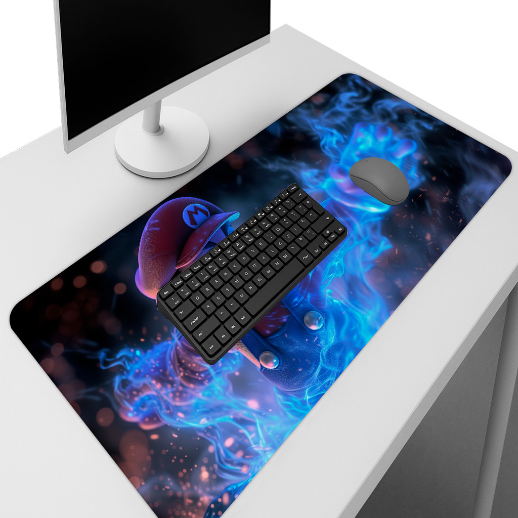 Mousepad Gamer Super Jogo Mario Estilo Realista Grande Para Teclado PC Gamer Acessório Cool