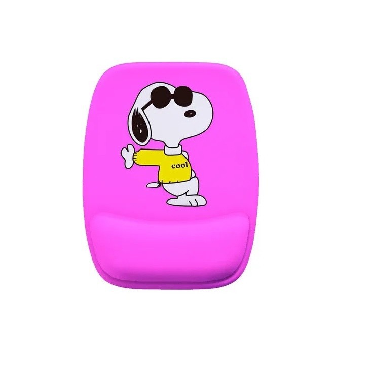 Mouse Pad Ergonomico Retangular Snoopy Cool Rosa LC