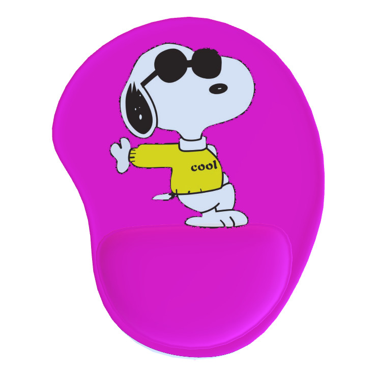 Mouse Pad Ergonomico Gota Snoopy Cool Rosa