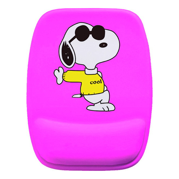 Mouse Pad Ergonomico Snoopy Cool Rosa