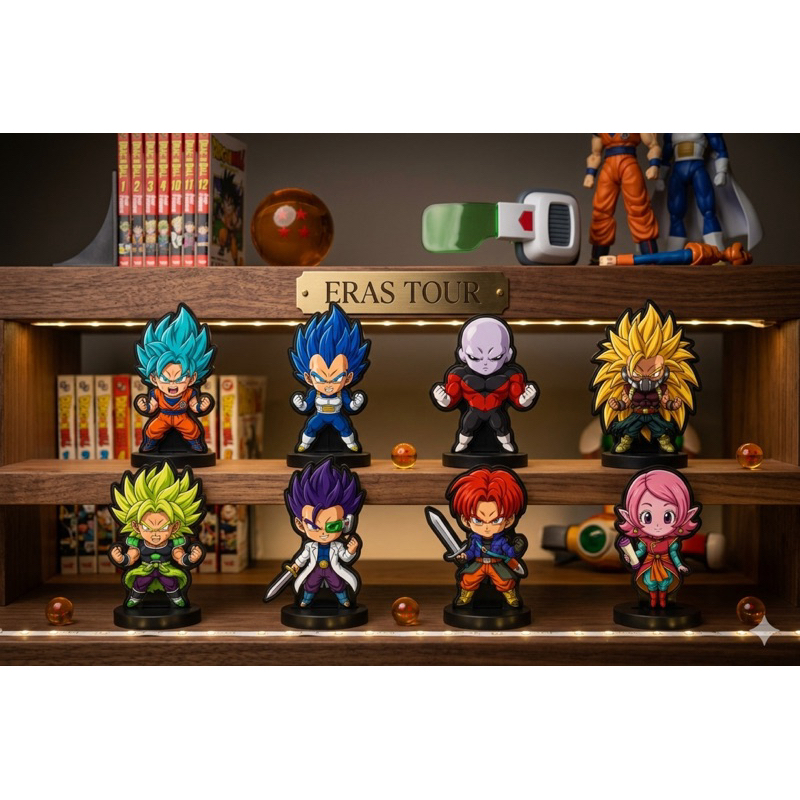 Kit 8 Totens Dragon Ball Heroes - Edição Chibi Premium