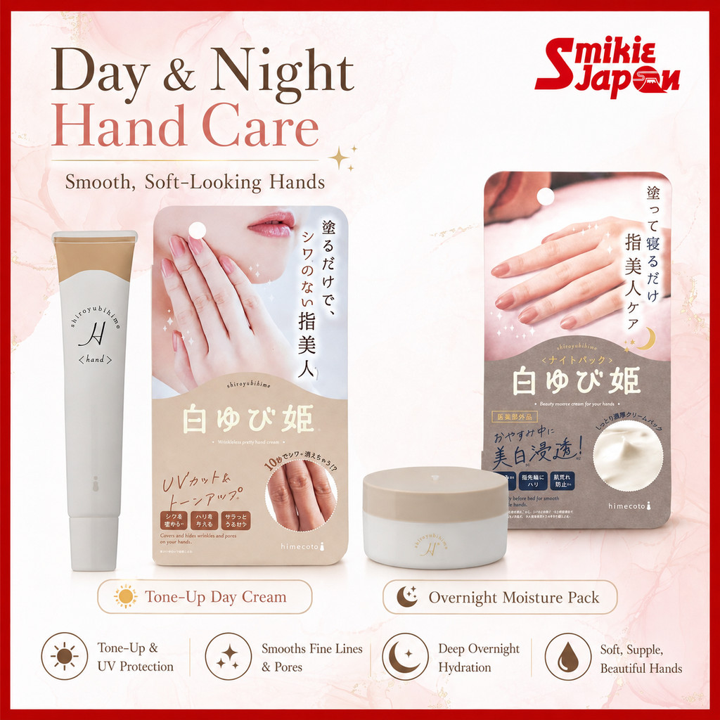 Himecoto White Yuzu Princess Hand Cream 30g | Sweet Citrus Scent Hand Care Night Pack 30g | Japanese Hand & Nail Care | Made in Japan