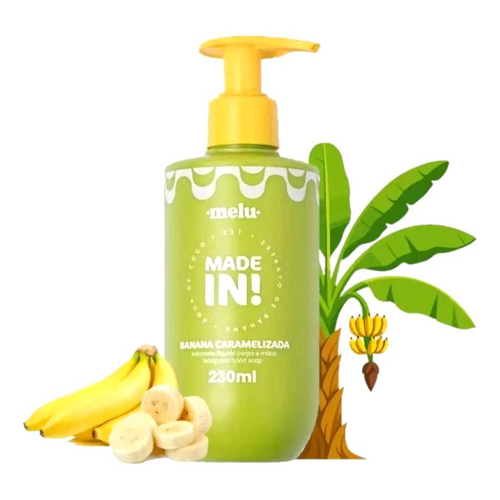 Sabonete Liquido Corpo E Maos Banana Caramelizada Made In Melu by Ruby Rose