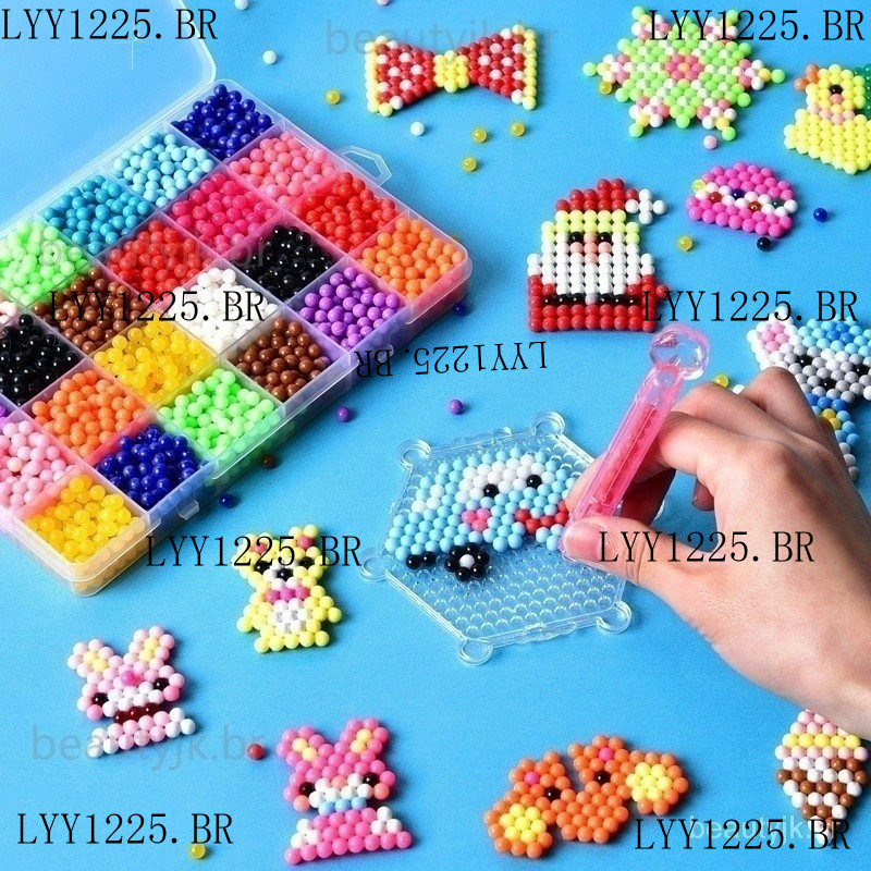 1000 Pcs/box DIY Água Spray Magic Beads Set Colorido Cristal Hand Made Brinquedos Para Crianças Puzzle Craft Kit Beads