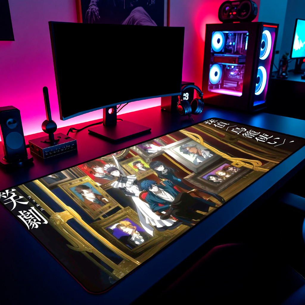 Mouse Pad Gamer Undead Murder Farce Anime 65x30cm 80x40cm 90x50cm 120x60cm Borda Costurada