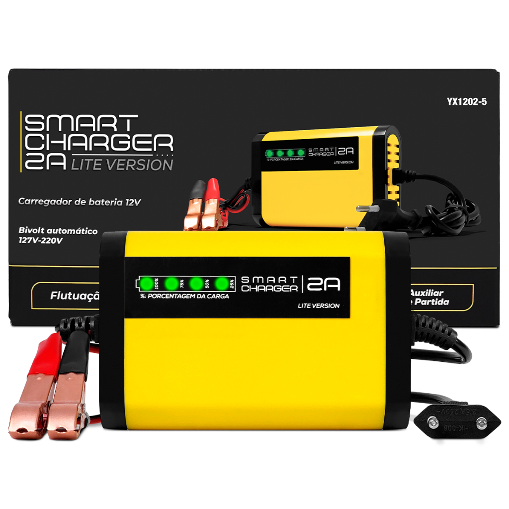 Carregador De Bateria Portátil Automotivo Carro Inteligente Smart Charger 4x4sc
