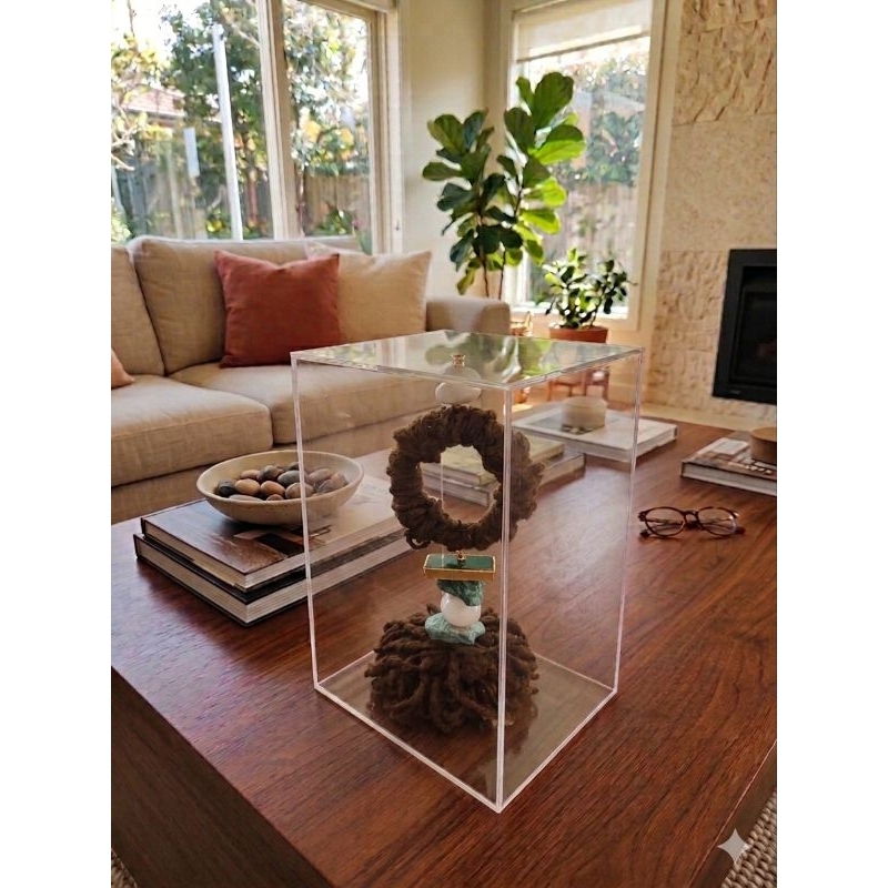 Totem Escultura de Mesa em Acrílico - Design Orgânico Premium com Pedras ✨