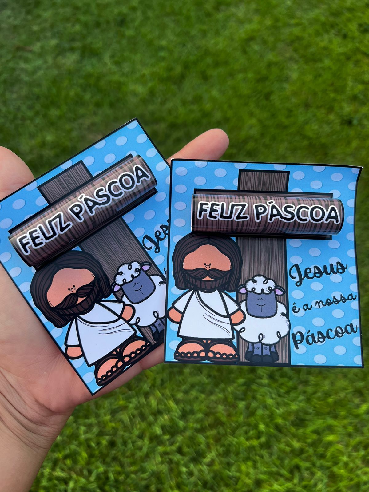 Lembrancinha de páscoa tema JESUS - para batom ou bis