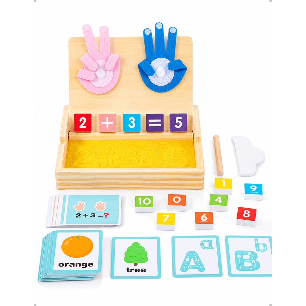 Brinquedo Montessori Educativo Matemática Inglês Flash Cards Alfabeto Letras Números Infantil