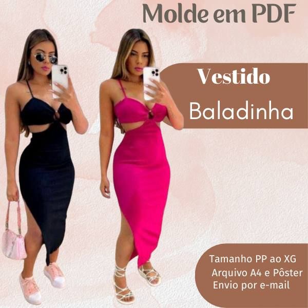 MOLDE EM PDF VESTIDO BALADINHA