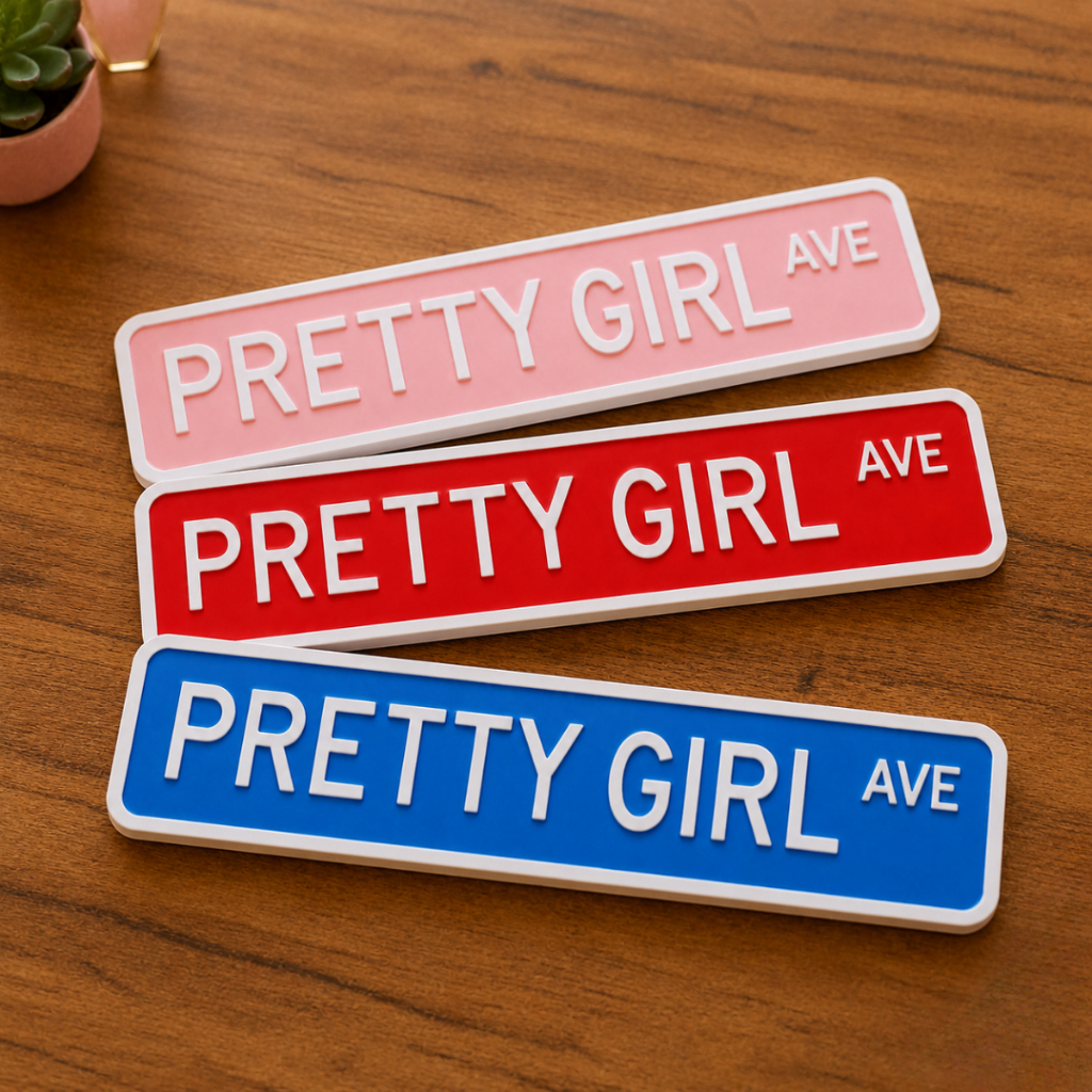 Plaquinha Decorativa Pretty Girl Placa Temática Sabrina Carpenter Decoração Personalizada