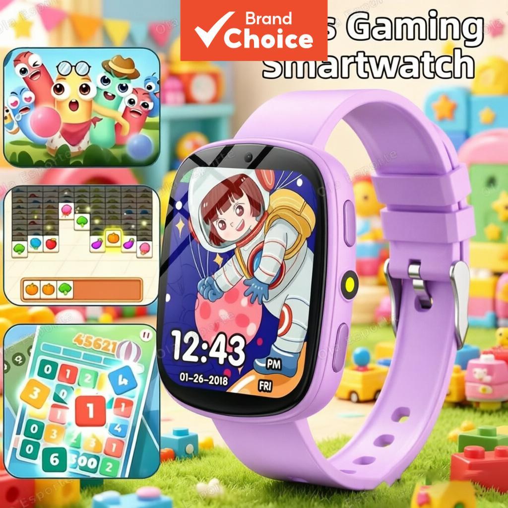 Relógio inteligente infantil com tela sensível ao toque, bateria de 260mAh, câmera, lanterna e 22 jogos educativos –