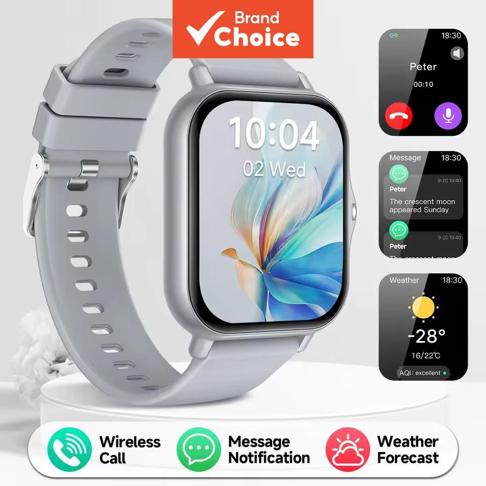 Relógio Inteligente Assistente de Voz de 1,83 polegadas, Controle de Câmera, Chamada Bluetooth para Android/IOS Relógio