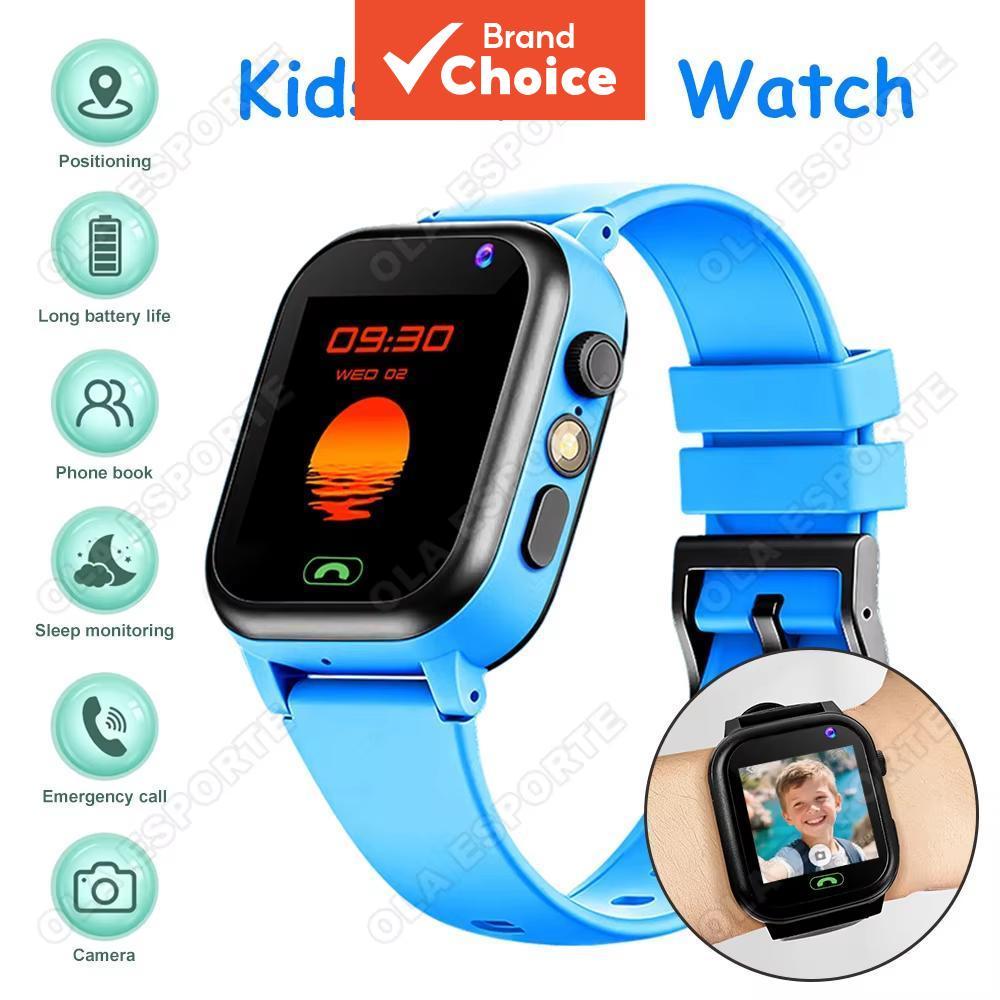 Relógio Inteligente 4G Infantil com GPS, Chamada SOS, Câmera HD, Lanterna e Monitoramento de Sono - Presente Ideal para