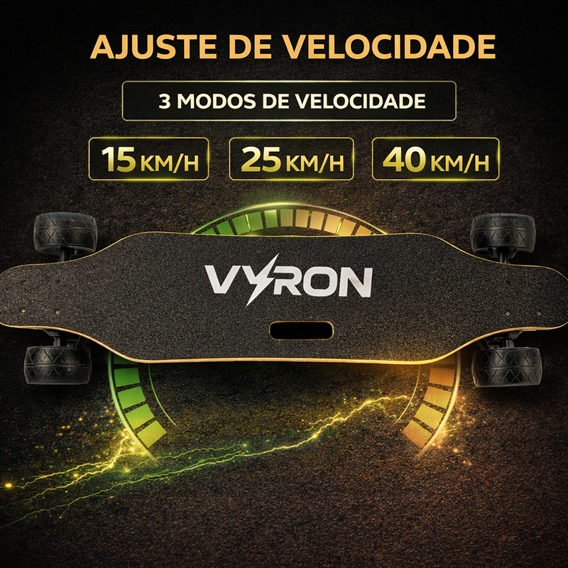 VYRON Skate Elétrico Alta Performance Com controle remoto 42V 5200mAh,Roda de Nuvem Profissional