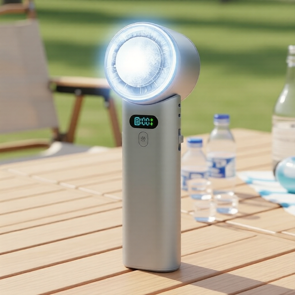 Ventilador Portátil De Alta Velocidade , Resfriamento De Gelo , Super Porcelana , 5200mAh , 100 Velocidades Contínuas ,