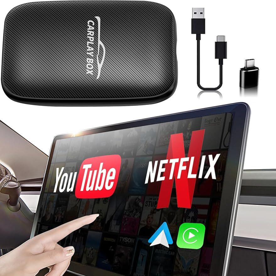 Carplay Sem Fio E Adaptador Automático Android Construído Netflix YouTube Cartão Support TF Card Play